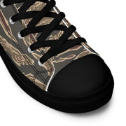 Tiger Stripe Ironwood Red CAMO Mens High-Top Canvas Shoes