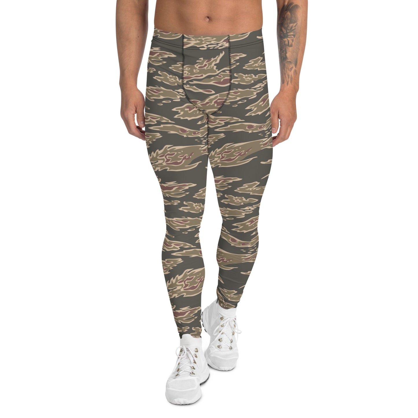 Taiwanese Special Forces Red Tiger Stripe CAMO Mens Leggings - XS
