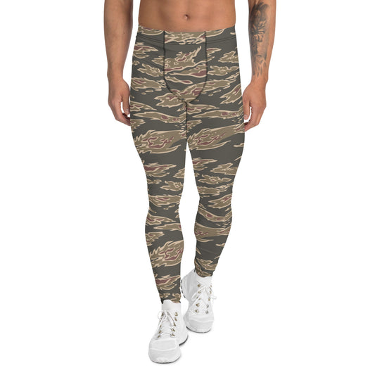 Taiwanese Special Forces Red Tiger Stripe CAMO Mens Leggings - XS