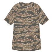 Tiger Stripe Ironwood Red CAMO Mens Short-Sleeve Rash Guard