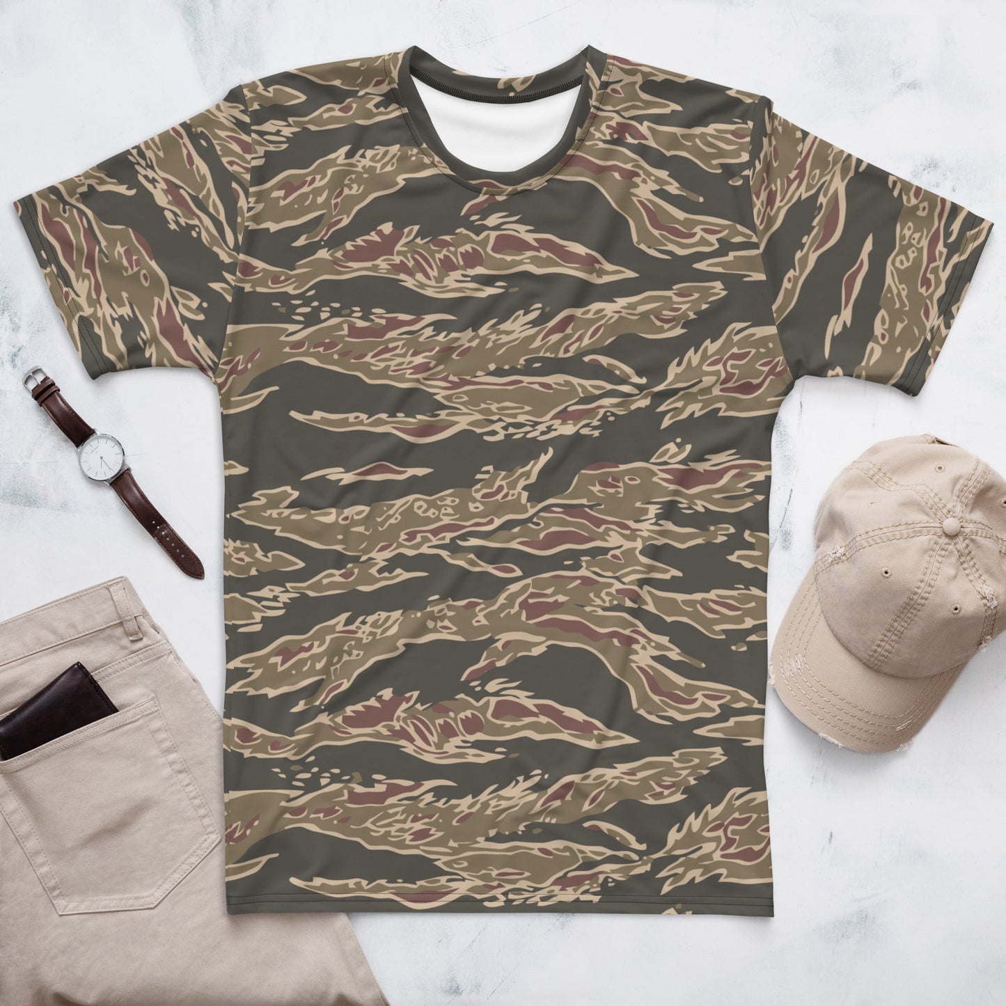 Taiwanese Special Forces Red Tiger Stripe CAMO Mens t-shirt - XS - T-Shirts