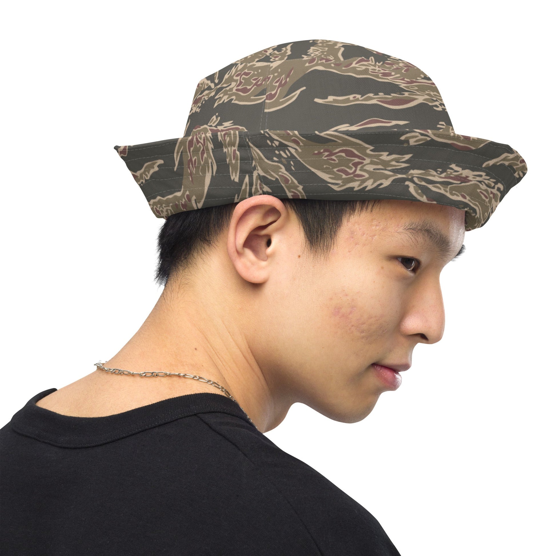Taiwanese Special Forces Red Tiger Stripe CAMO Reversible bucket hat - Bucket Hats