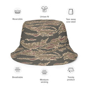 Tiger Stripe Ironwood Red CAMO Reversible Bucket Hat - Head