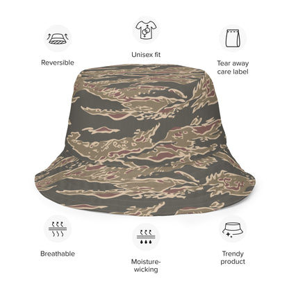 Taiwanese Special Forces Red Tiger Stripe CAMO Reversible bucket hat - Bucket Hats