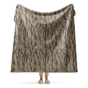 Tiger Stripe Ironwood Red CAMO Sherpa Blanket - 60″×80″