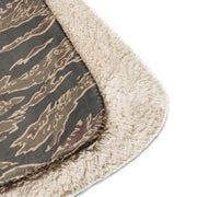 Tiger Stripe Ironwood Red CAMO Sherpa Blanket