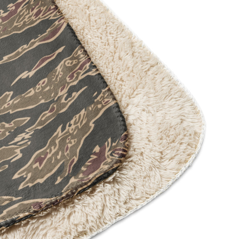 Tiger Stripe Ironwood Red CAMO Sherpa Blanket