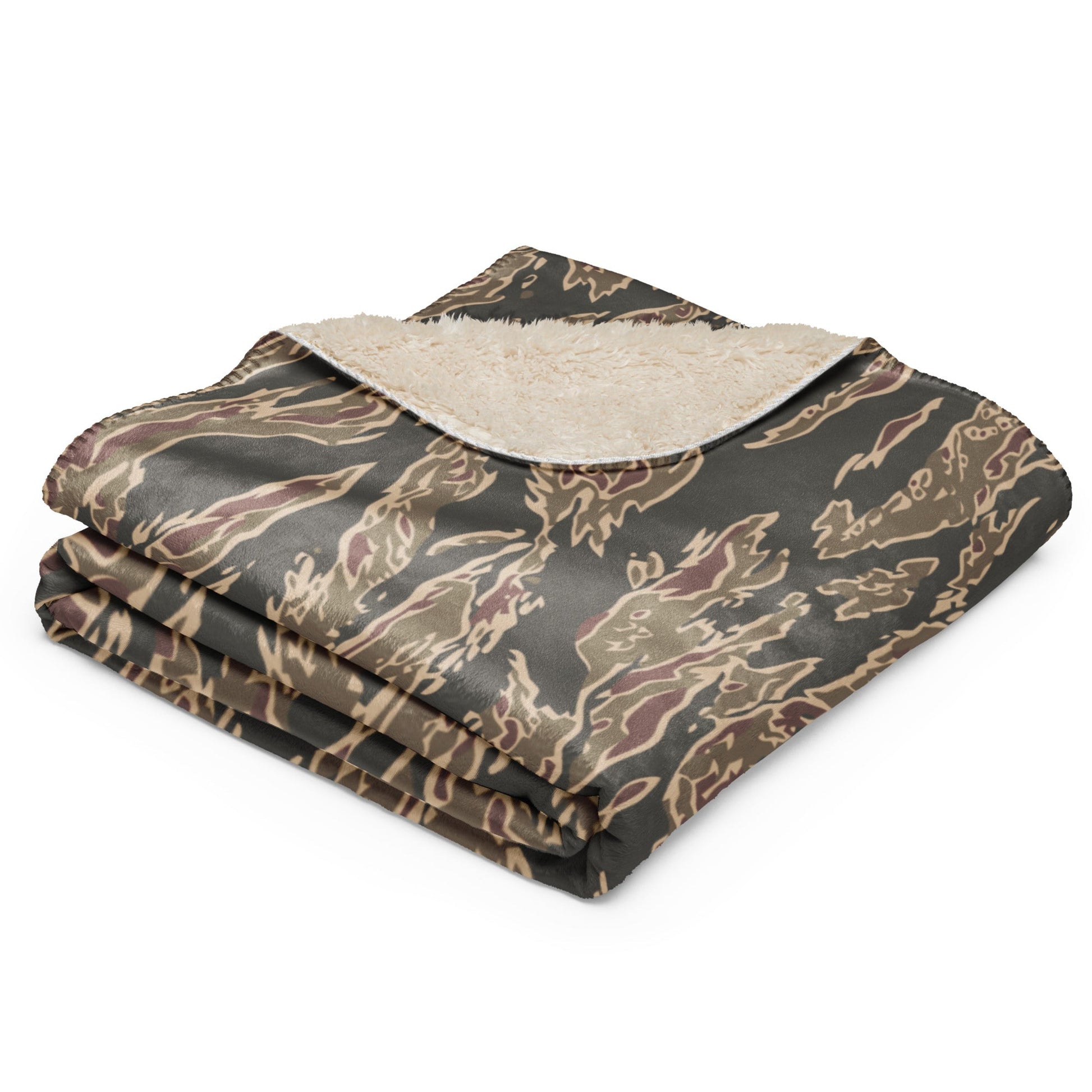 Taiwanese Special Forces Red Tiger Stripe CAMO Sherpa blanket - Blanket