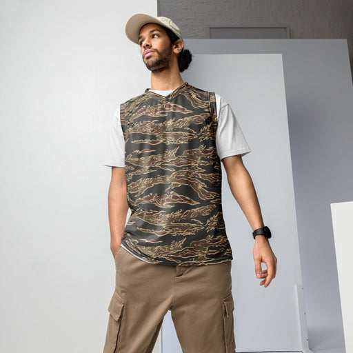 Tiger Stripe Ironwood Red CAMO Unisex Basketball Jersey - 2XS