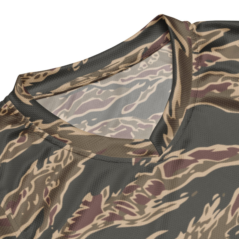 Tiger Stripe Ironwood Red CAMO Unisex Basketball Jersey
