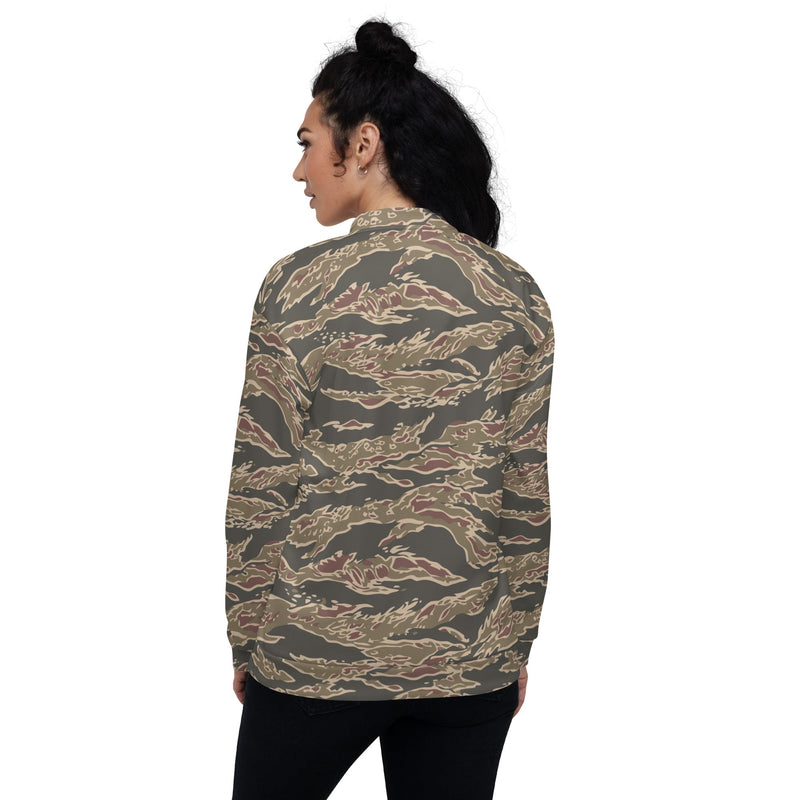 Tiger Stripe Ironwood Red CAMO Unisex Bomber Jacket