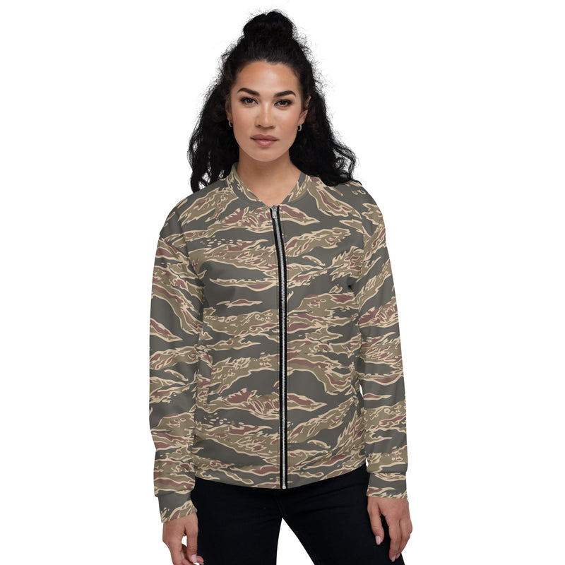 Tiger Stripe Ironwood Red CAMO Unisex Bomber Jacket