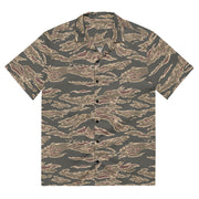 Tiger Stripe Ironwood Red CAMO Unisex Short-Sleeve Button Shirt - 2XS - Button-Up