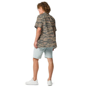 Tiger Stripe Ironwood Red CAMO Unisex Short-Sleeve Button Shirt - Button-Up