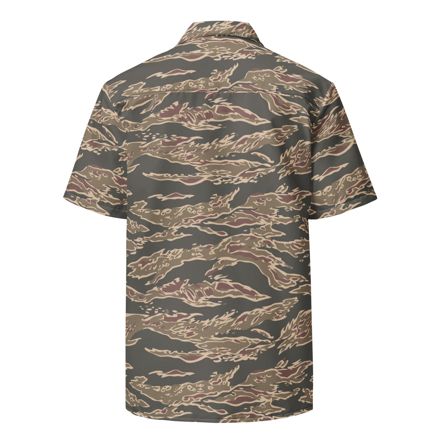 Taiwanese Special Forces Red Tiger Stripe CAMO Unisex Short-Sleeve Button Shirt
