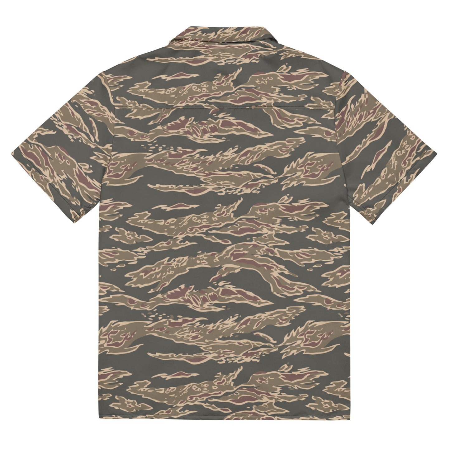 Taiwanese Special Forces Red Tiger Stripe CAMO Unisex Short-Sleeve Button Shirt