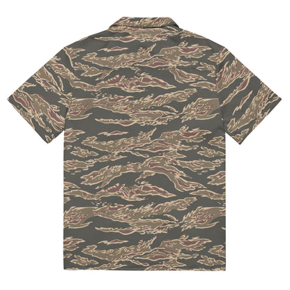 Taiwanese Special Forces Red Tiger Stripe CAMO Unisex Short-Sleeve Button Shirt