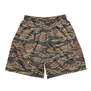 Tiger Stripe Ironwood Red CAMO Unisex Mesh Shorts - 2XS