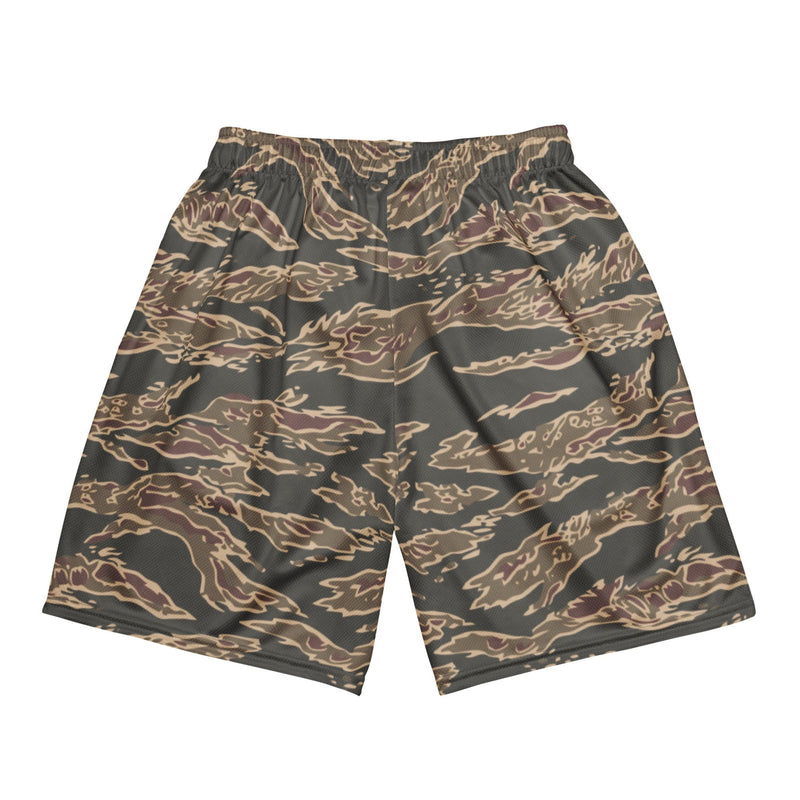 Tiger Stripe Ironwood Red CAMO Unisex Mesh Shorts