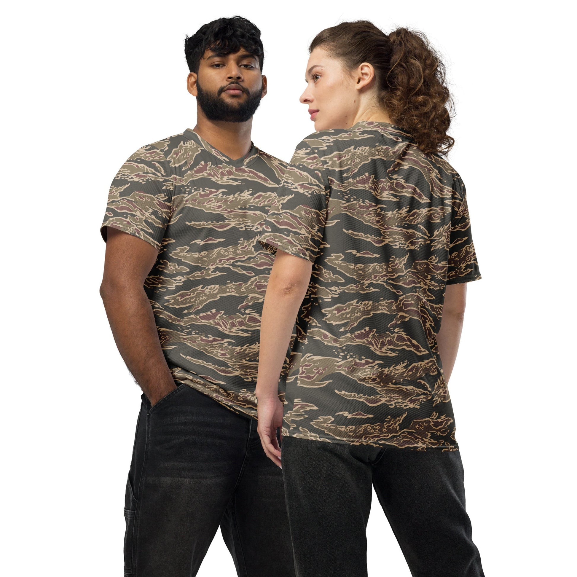 Taiwanese Special Forces Red Tiger Stripe CAMO unisex sports jersey - 2XS - Sports Jerseys