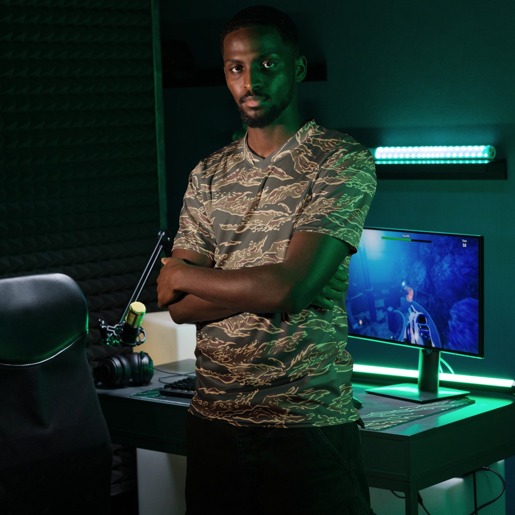 Taiwanese Special Forces Red Tiger Stripe CAMO unisex sports jersey - Sports Jerseys