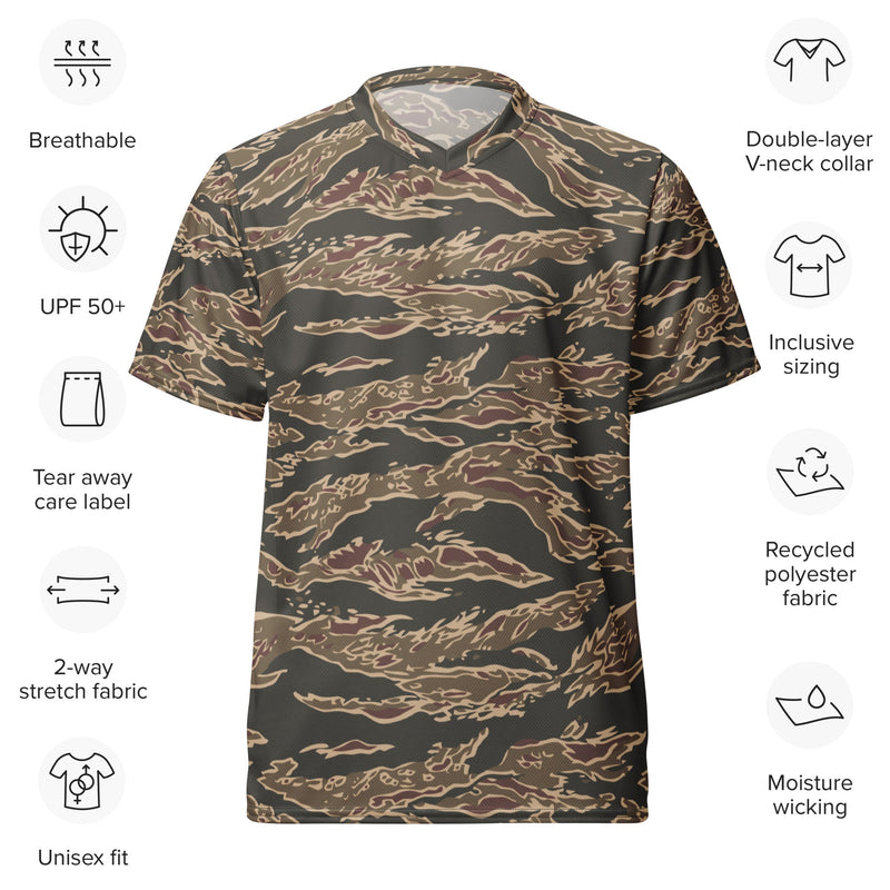 Tiger Stripe Ironwood Red CAMO Unisex Sports Jersey