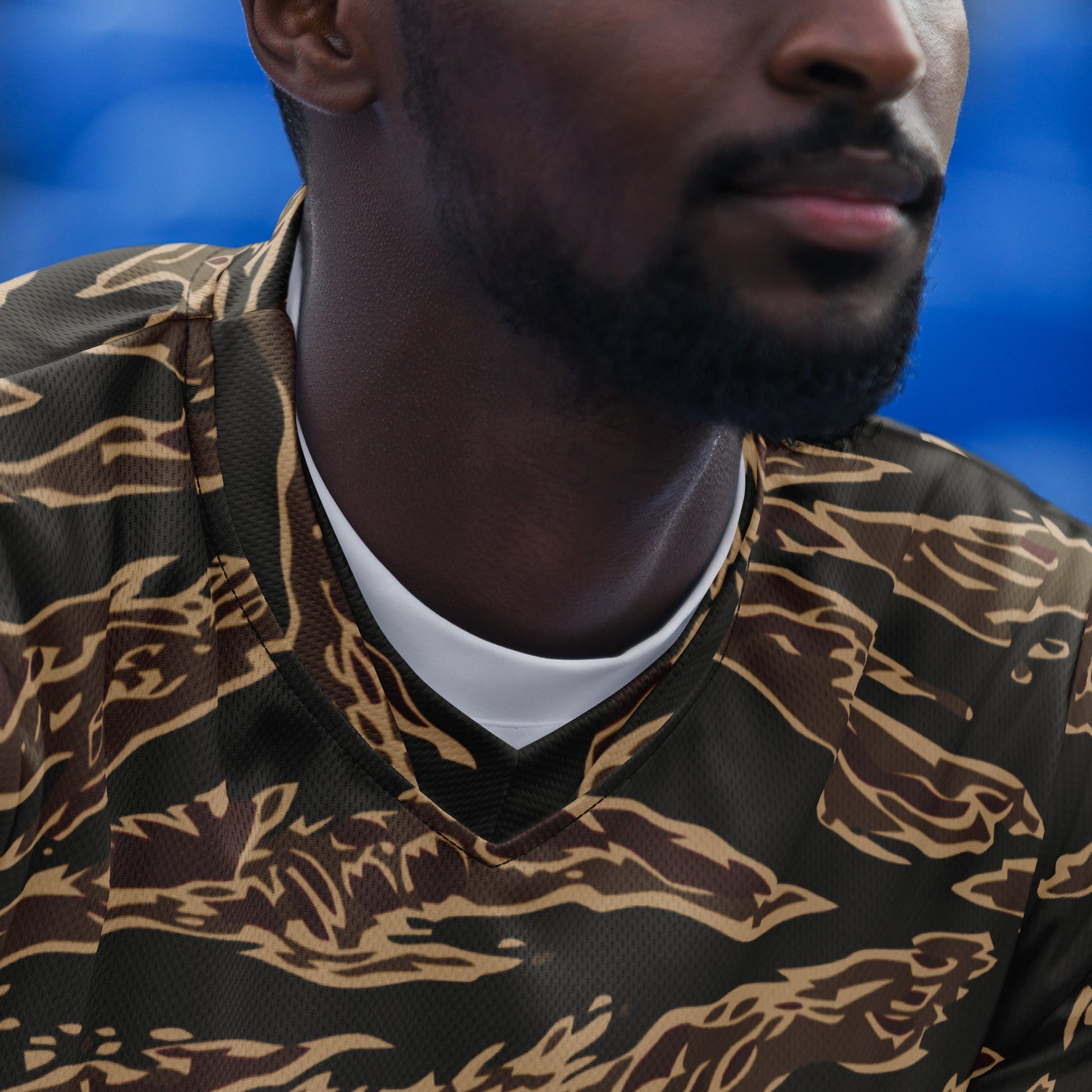 Taiwanese Special Forces Red Tiger Stripe CAMO unisex sports jersey - Sports Jerseys