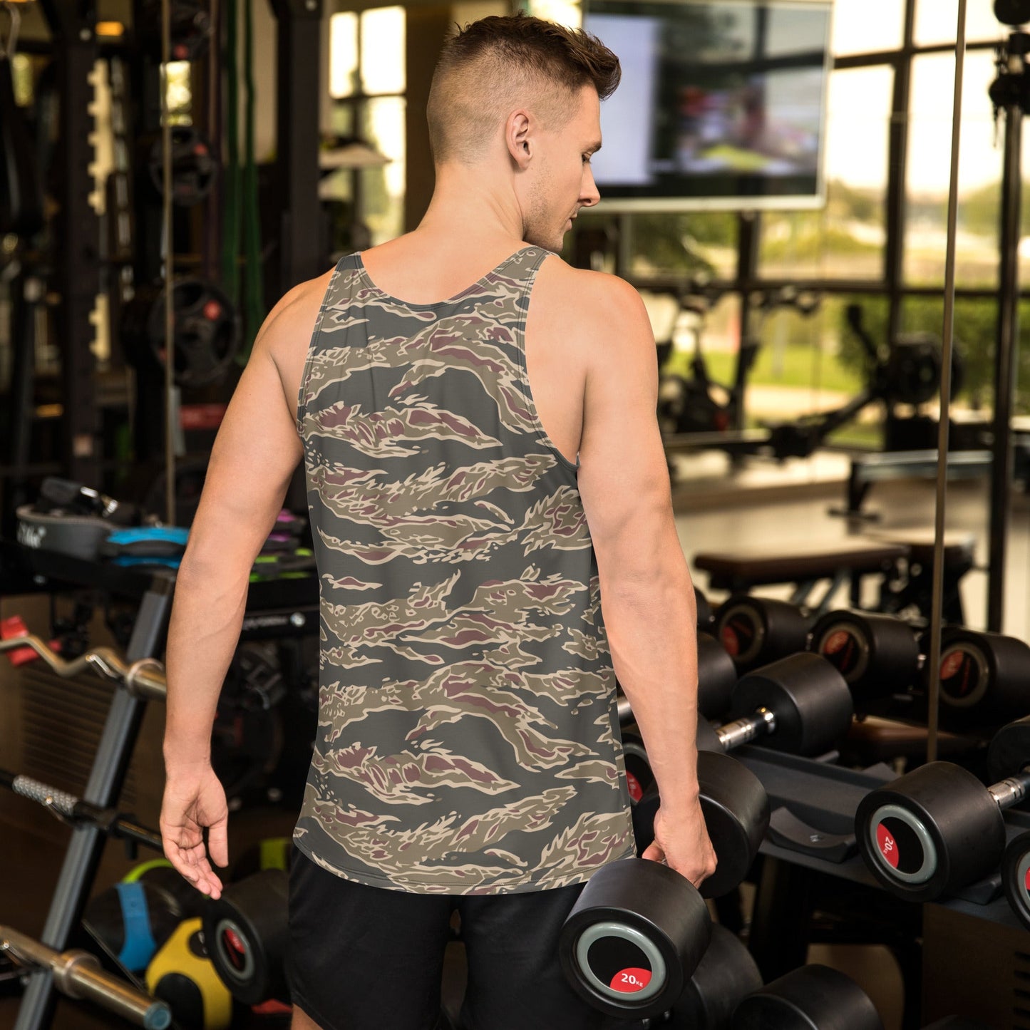 Taiwanese Special Forces Red Tiger Stripe CAMO Unisex Tank Top - Tops