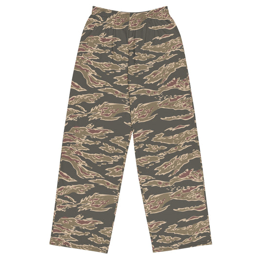 Taiwanese Special Forces Red Tiger Stripe CAMO unisex wide-leg pants - 2XS - Wide-leg Pants