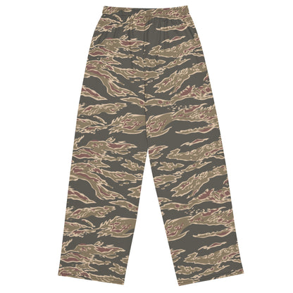 Taiwanese Special Forces Red Tiger Stripe CAMO unisex wide-leg pants - Wide-leg Pants