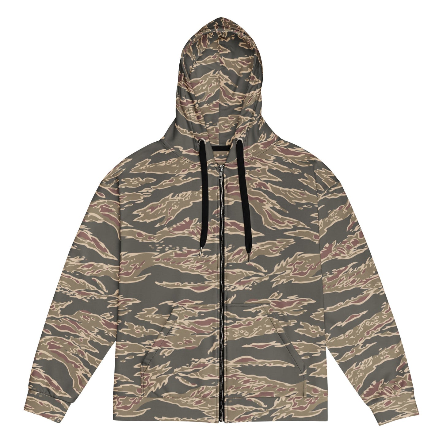 Taiwanese Special Forces Red Tiger Stripe CAMO Unisex zip hoodie - 2XS - Zip Hoodies