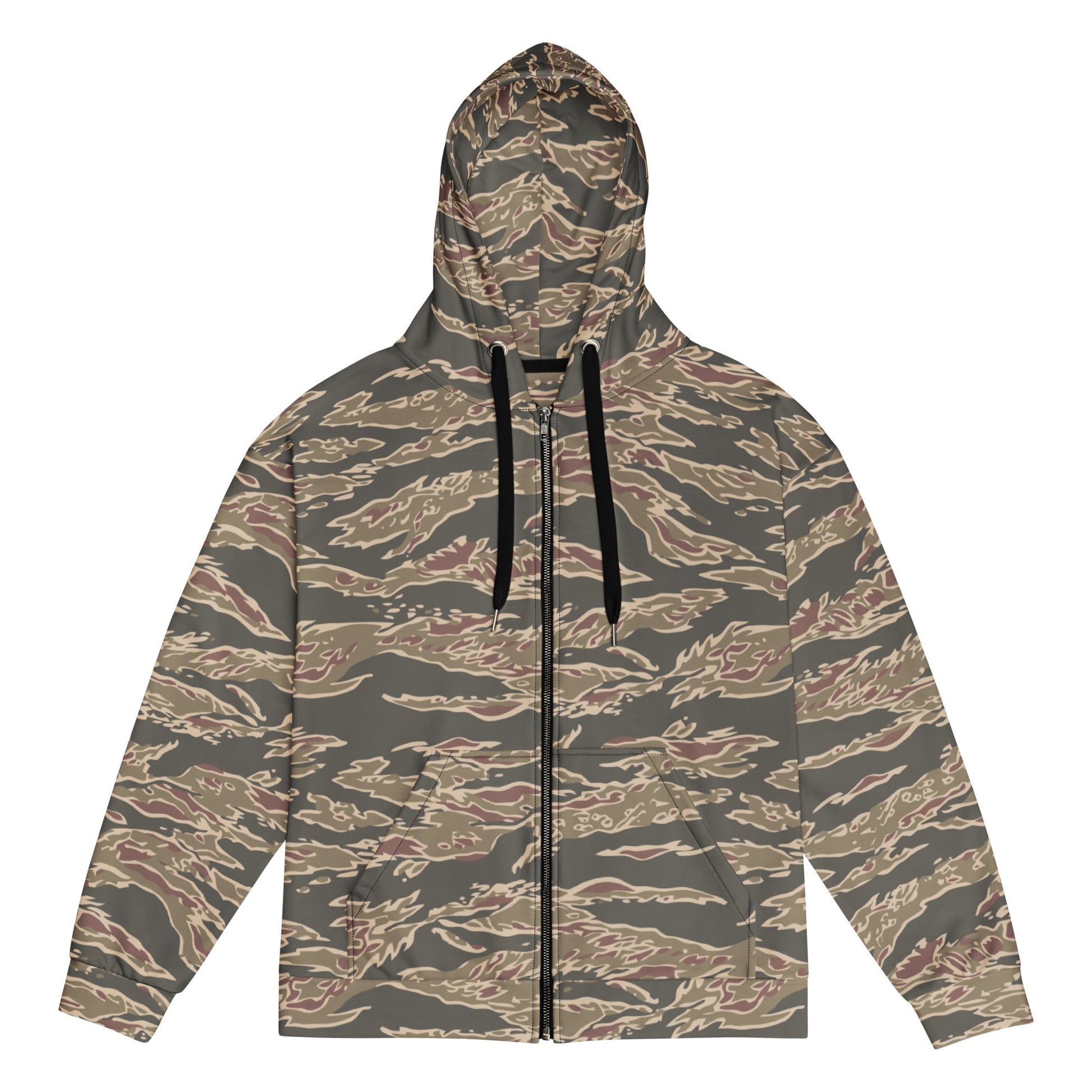 Taiwanese Special Forces Red Tiger Stripe CAMO Unisex zip hoodie - 2XS - Zip Hoodies