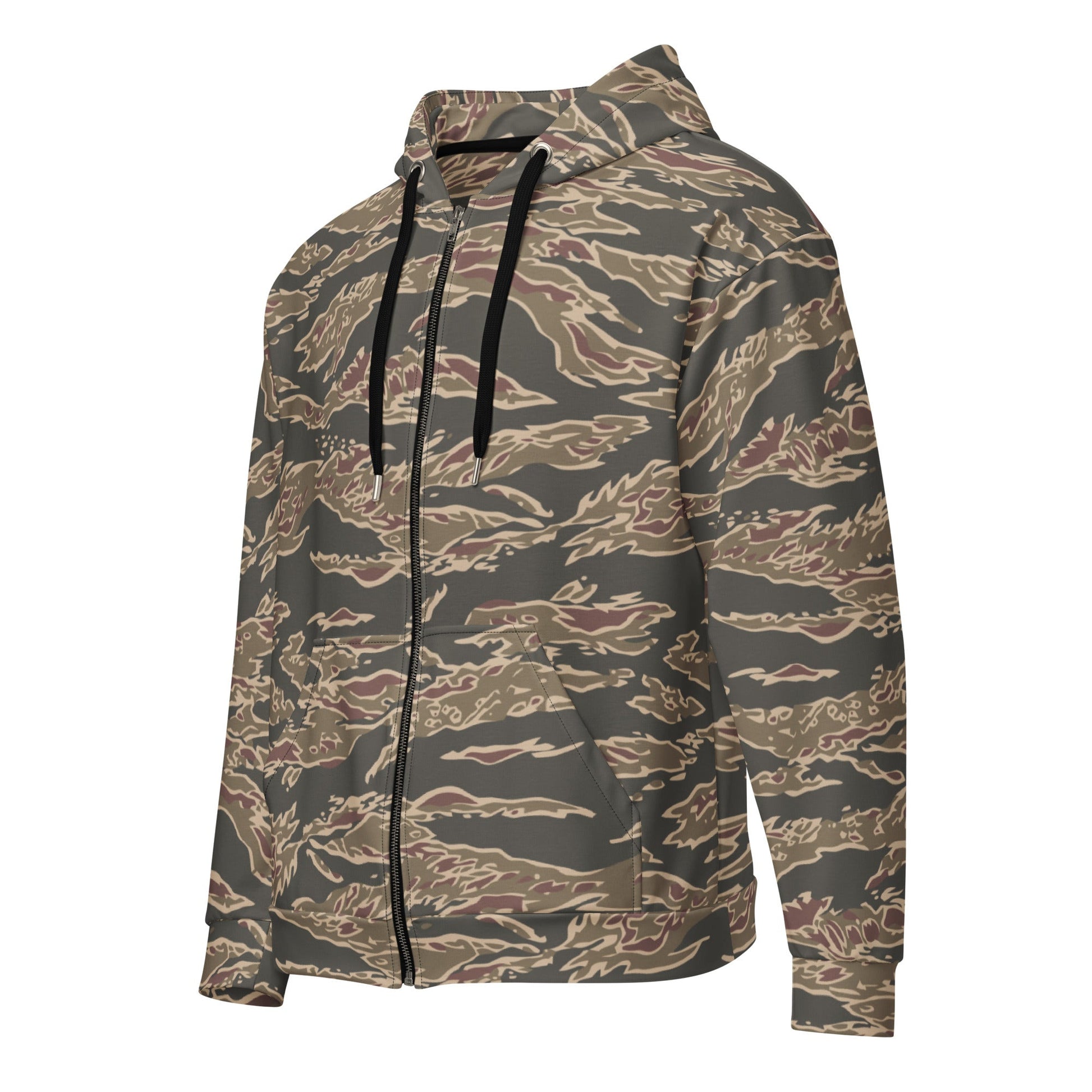 Taiwanese Special Forces Red Tiger Stripe CAMO Unisex zip hoodie - Zip Hoodies