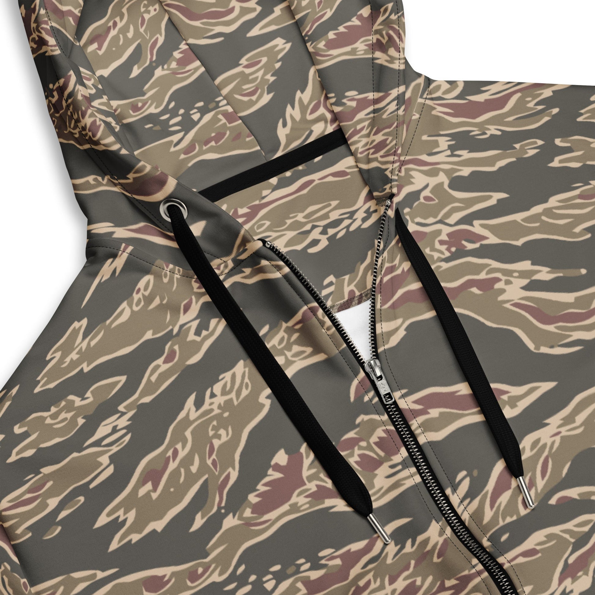 Taiwanese Special Forces Red Tiger Stripe CAMO Unisex zip hoodie - Zip Hoodies