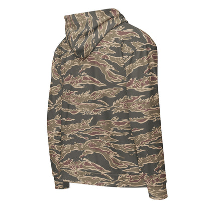 Taiwanese Special Forces Red Tiger Stripe CAMO Unisex zip hoodie - Zip Hoodies