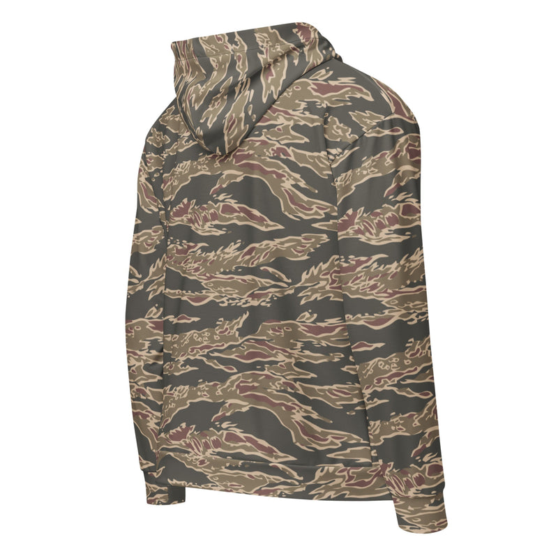 Tiger Stripe Ironwood Red CAMO Unisex Zip Hoodie