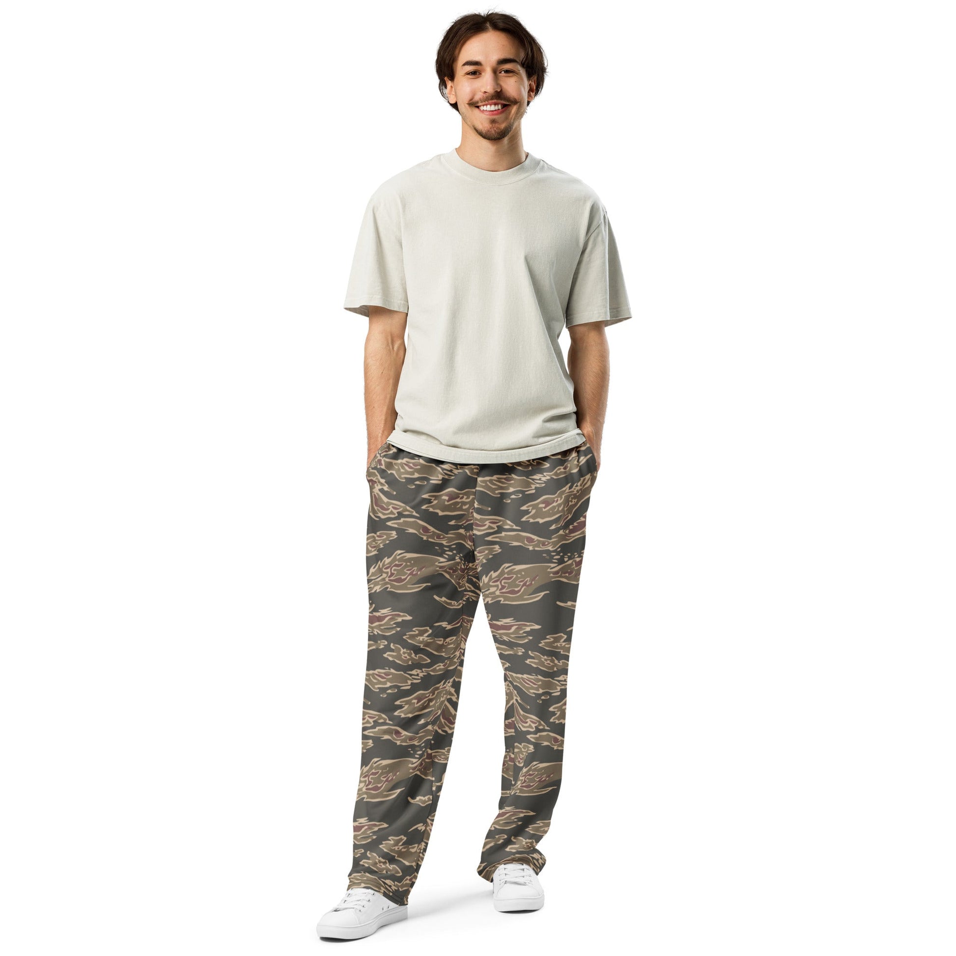 Taiwanese Special Forces Red Tiger Stripe CAMO Wide-leg joggers - Joggers
