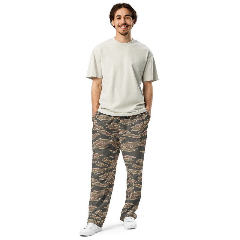 Tiger Stripe Ironwood Red CAMO Unisex Wide-Leg Joggers