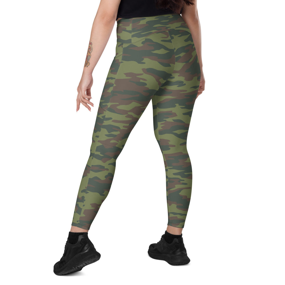 Tajikistan Flora CAMO Leggings with pockets - Womens With Pockets