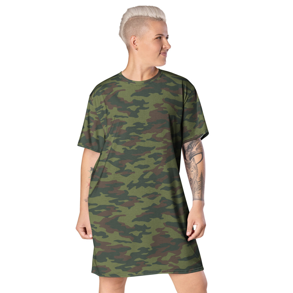 Tajikistan Flora CAMO T-shirt dress - 2XS - Womens T-Shirt Dress