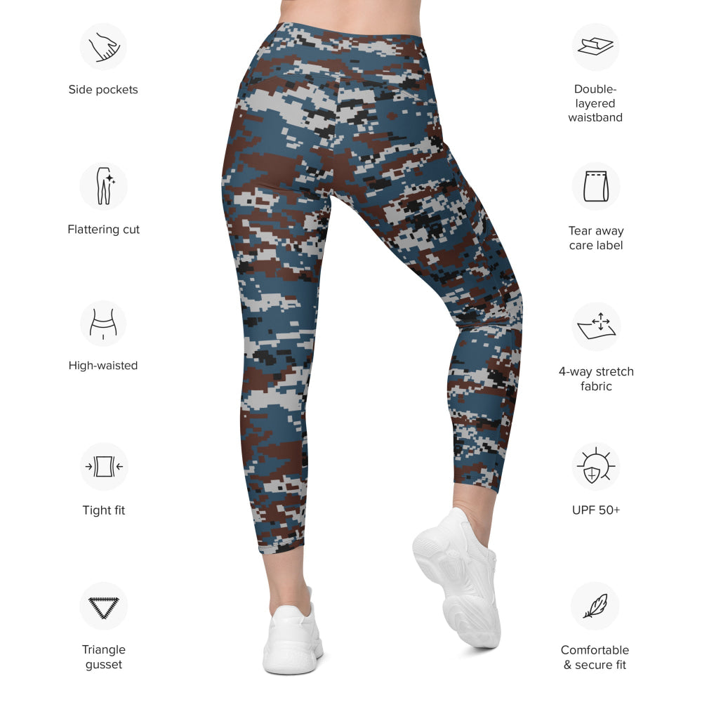 Thailand Air Force Security Police CAMO Leggings with pockets - Womens With Pockets