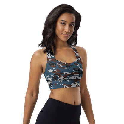 Thailand Air Force Security Police CAMO Longline sports bra - Womens Sports Bra