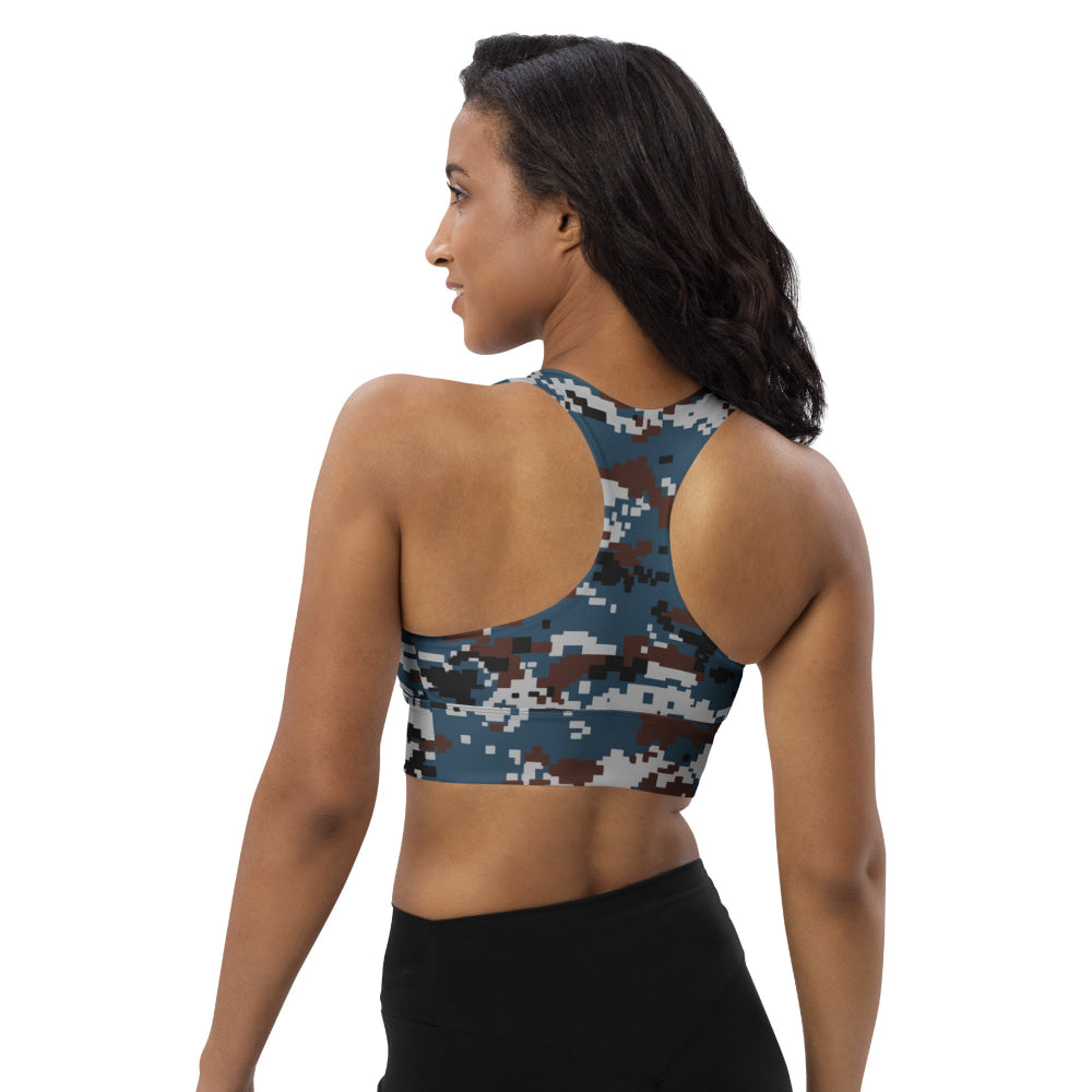 Thailand Air Force Security Police CAMO Longline sports bra - Womens Sports Bra