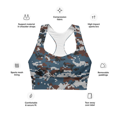 Thailand Air Force Security Police CAMO Longline sports bra - Womens Sports Bra