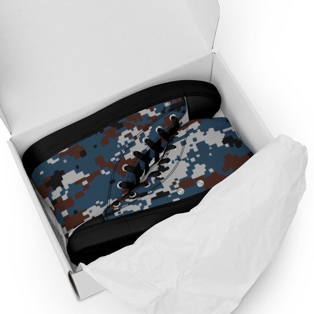 Thailand Air Force Security Police CAMO Men’s high top canvas shoes - Mens High Top Canvas Shoes