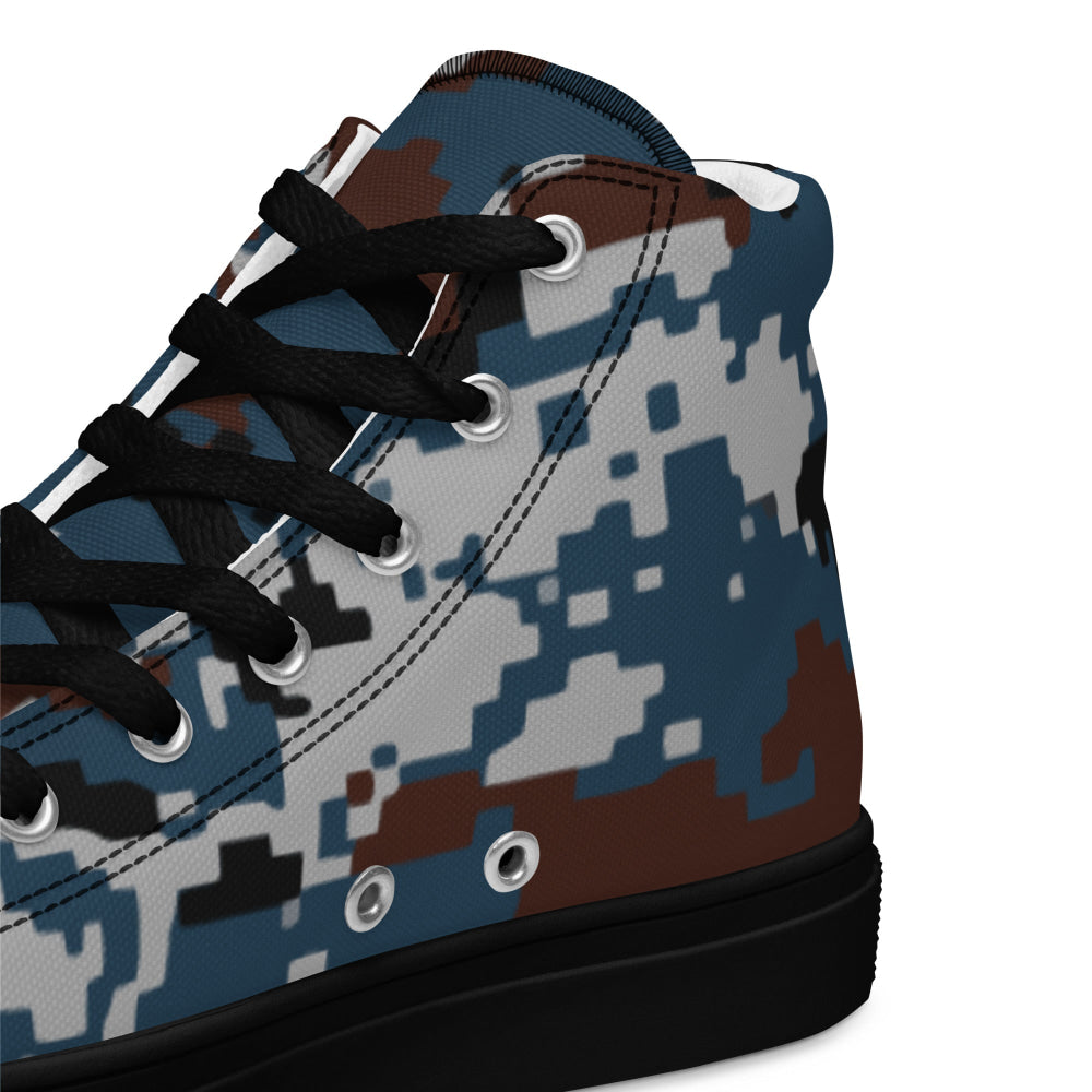 Thailand Air Force Security Police CAMO Men’s high top canvas shoes - Mens High Top Canvas Shoes