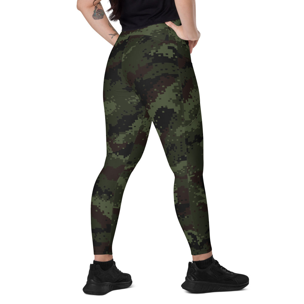 Thailand Army Digital CAMO Leggings with pockets - 2XS - Womens With Pockets