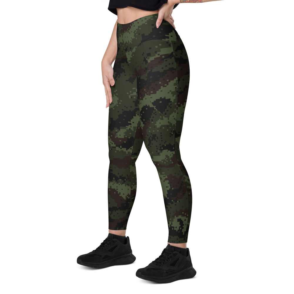 Thailand Army Digital CAMO Leggings with pockets - Womens With Pockets