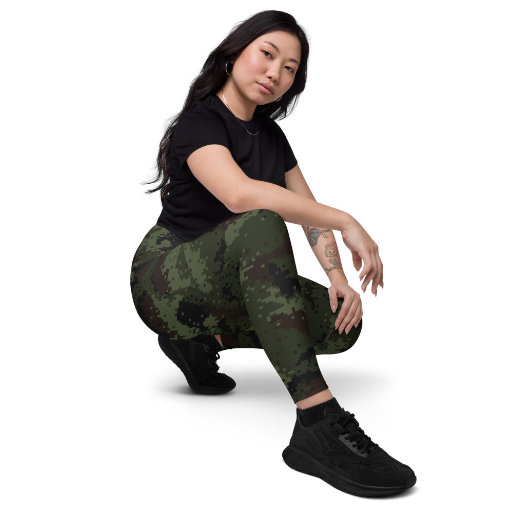 Thailand Army Digital CAMO Leggings with pockets - Womens With Pockets