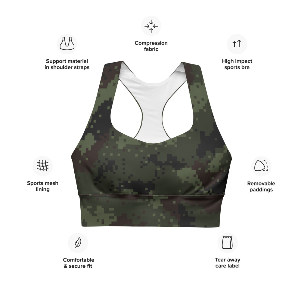 Thailand Army Digital CAMO Longline sports bra - Womens Sports Bra